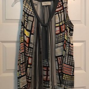Anthropologie geometric color print tank - size Lg